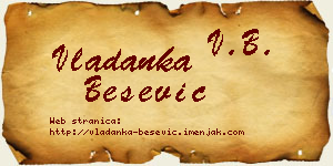 Vladanka Bešević vizit kartica